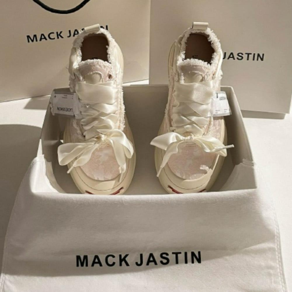 맥저스틴 MACK JASTIN 레이스 리본 여름 발레코어 운동화 마크 저스틴