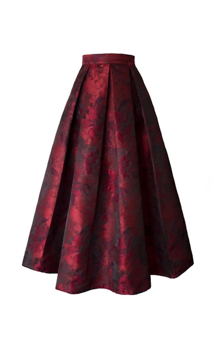 Belle Rouge Jacquard Skirt