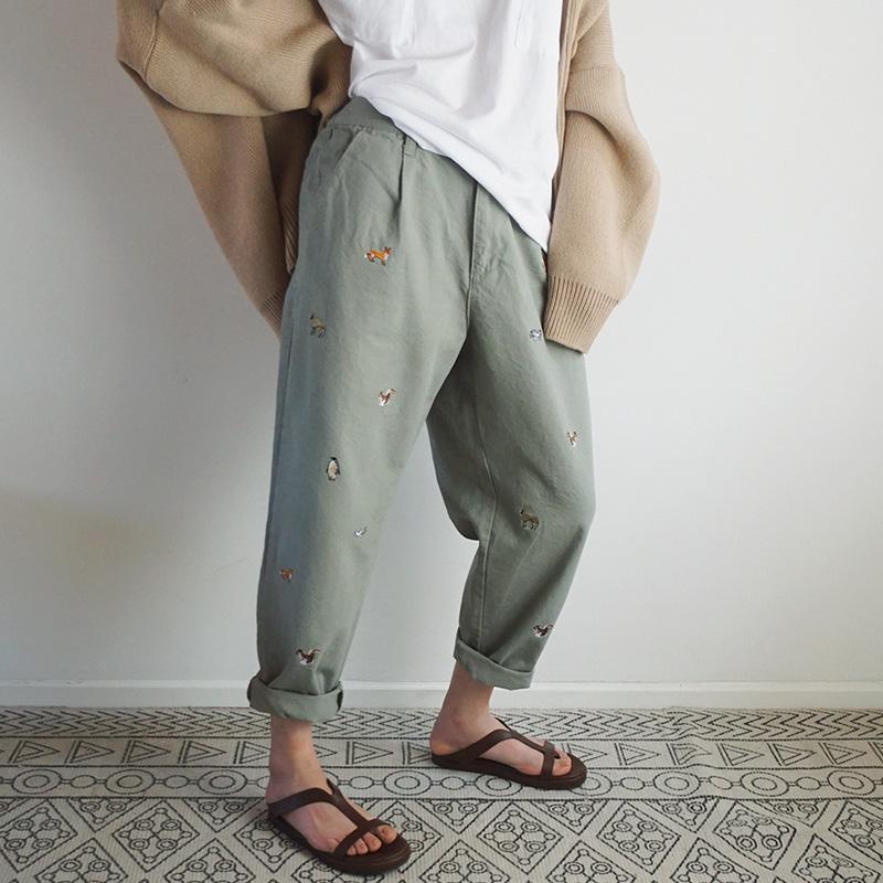 코튼 ZOO 밴딩팬츠 9142