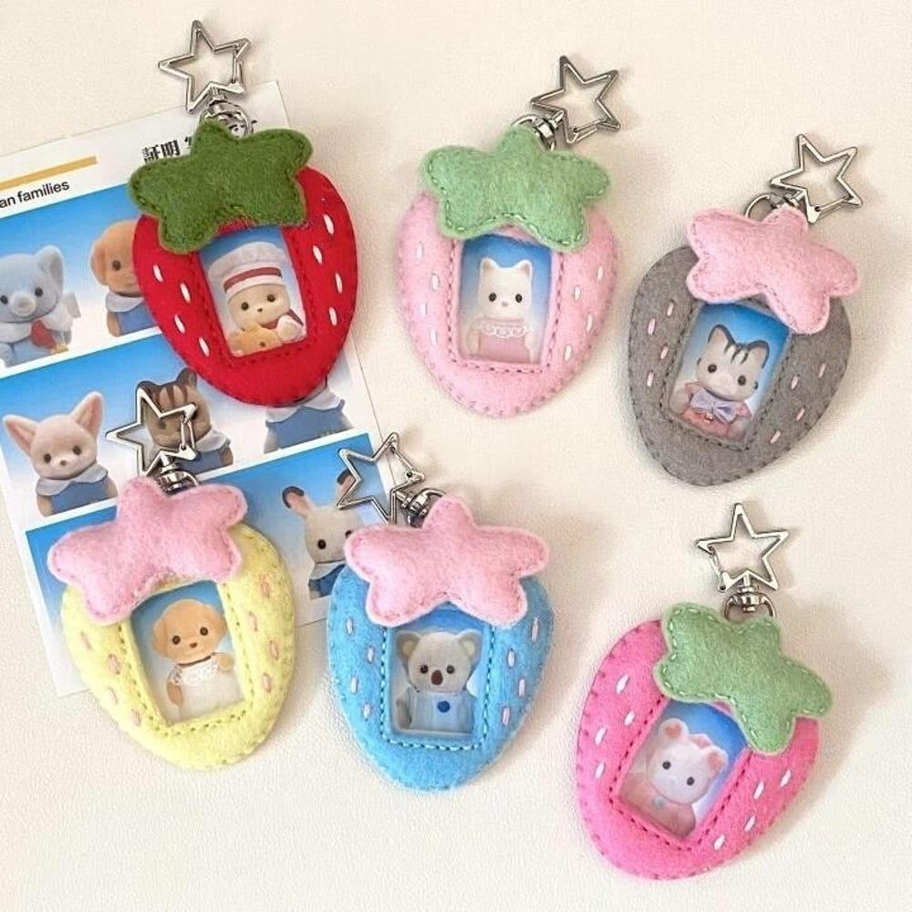 6color Strawberry PhotoHolder 딸기 포카홀더 파우치 포토카드 키링