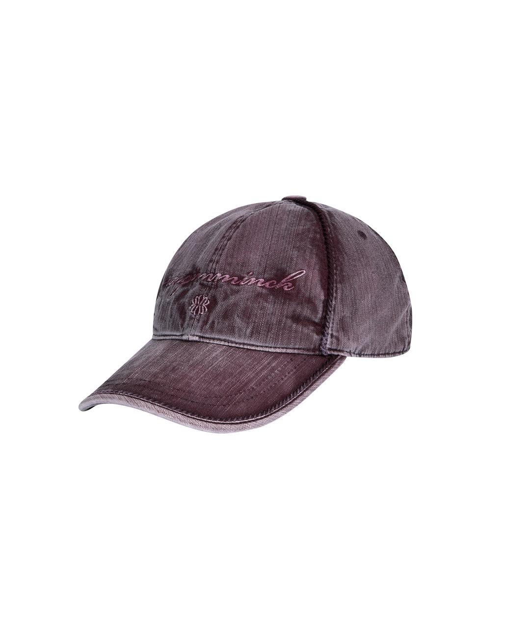 Piping Logo Washed Cap - Purple
