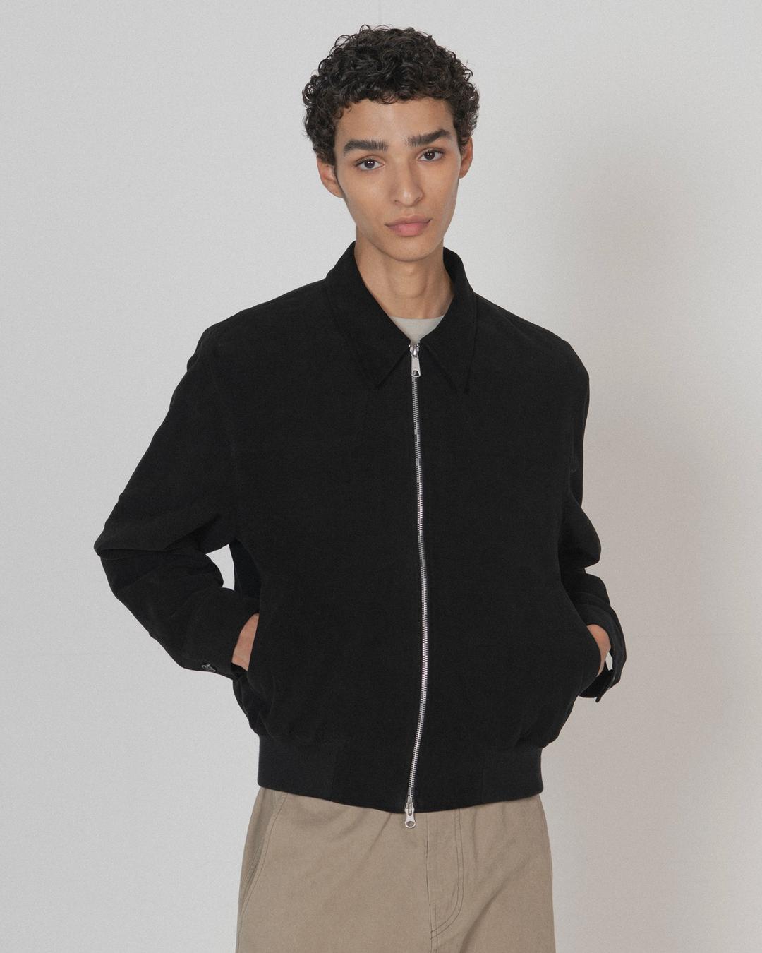 Moleskin Blouson, Black
