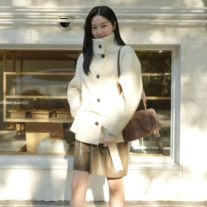 Structured Wool Belted Half Coat KW5WH8410_03