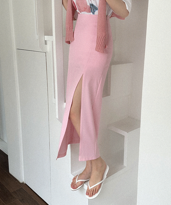 [G.MADE자체제작오늘출발] #당일발송# 블로썸 롱트임 슬릿 H라인 에이치라인 롱스커트 (무료배송)