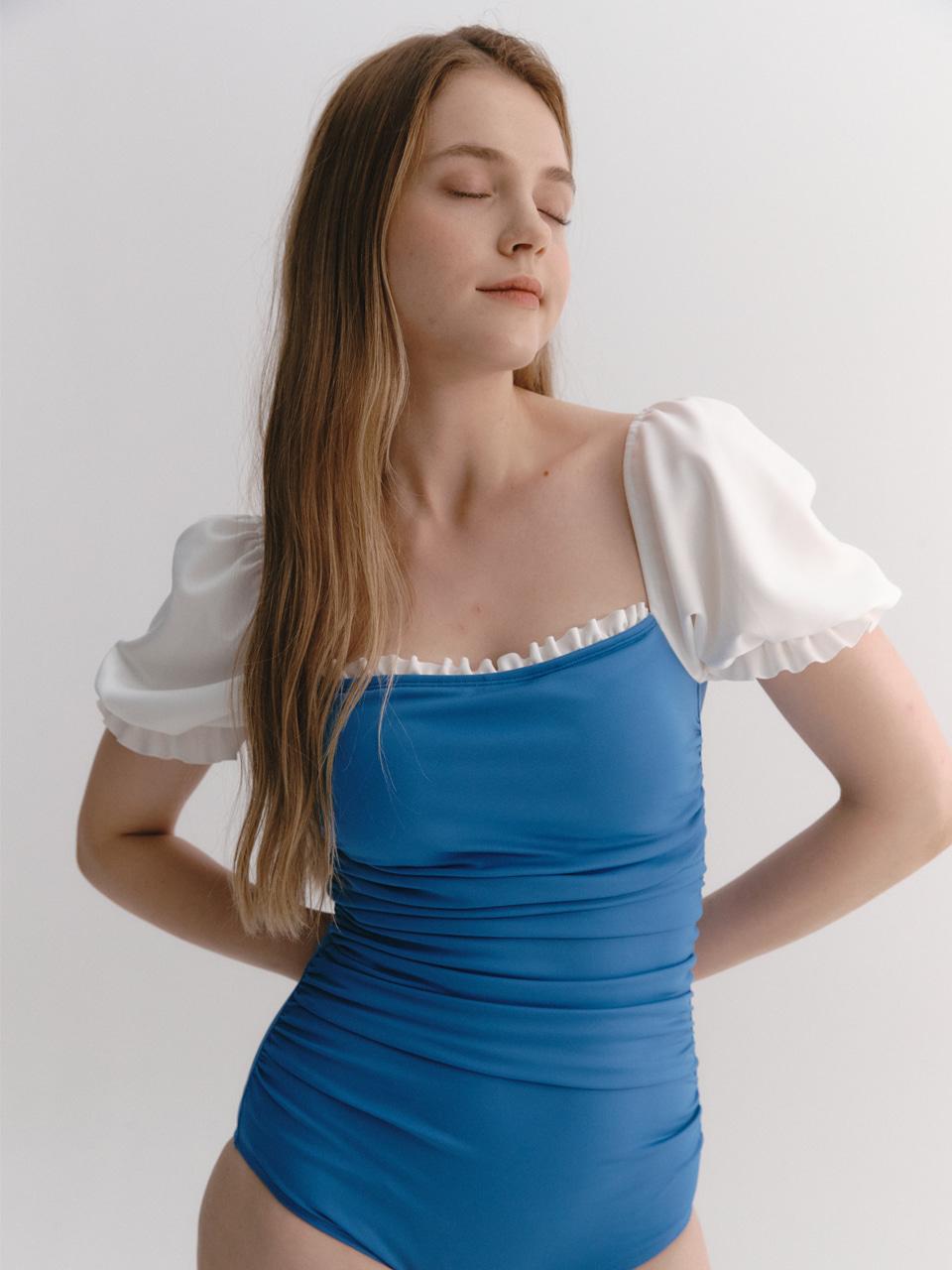 미드나잇 프릴 모노키니 블루