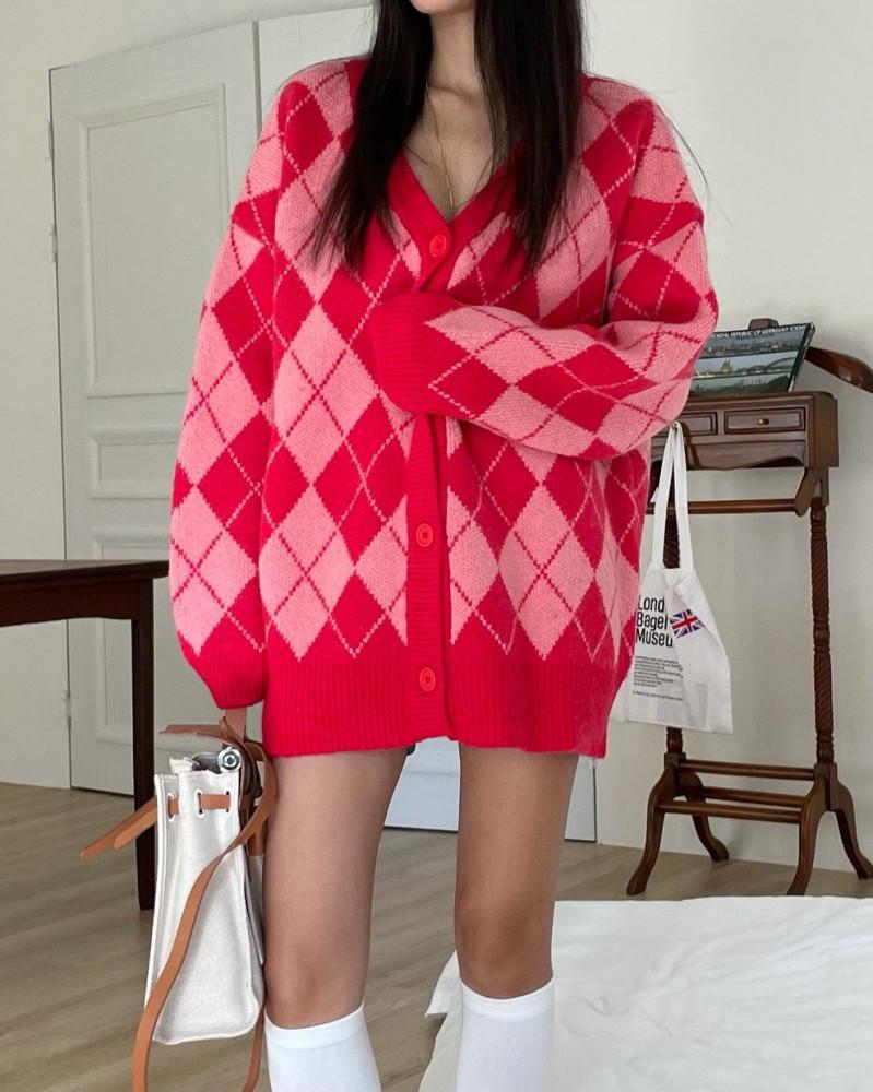 아가일 오버니트가디건 (3color) 무료배송