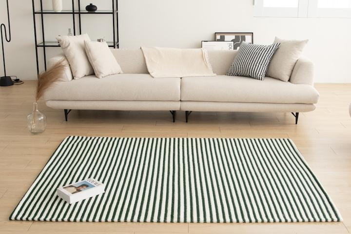 라인 부클 러그 워셔블 스트라이프 디자인 거실 대형 아이방 카페트 5color 9sizes