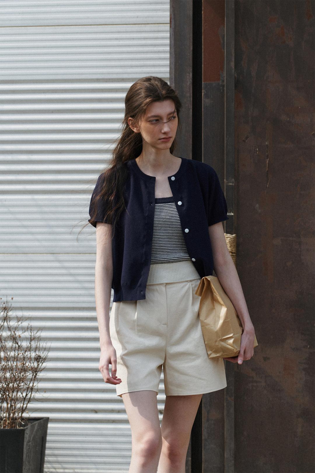 Cotton low Shorts (Ivory)