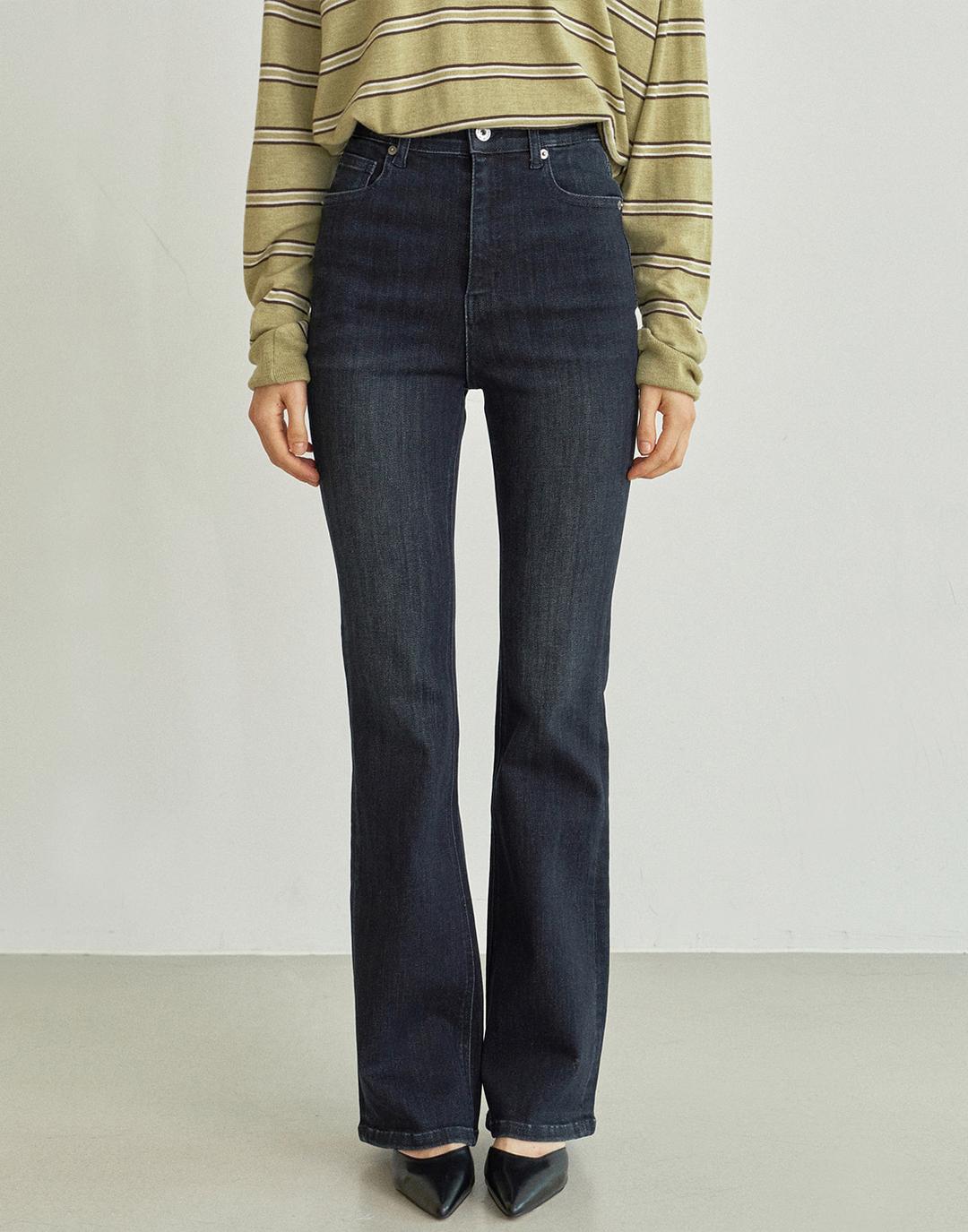 [오브유이] 슬림 부츠컷 데님 팬츠