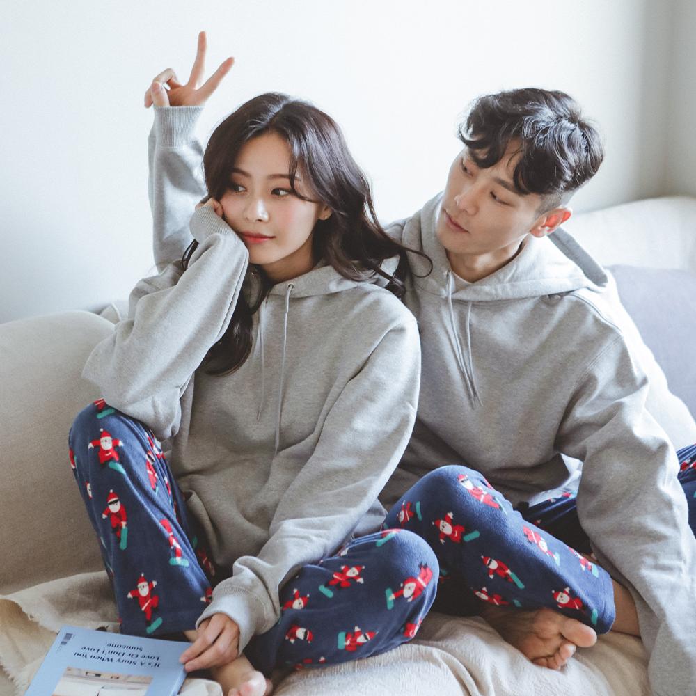 [당일발송] 따뜻부들 플리스 보딩산타 커플 수면 바지 am005