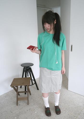 에프터먼데이 vivid silket half T (4c)