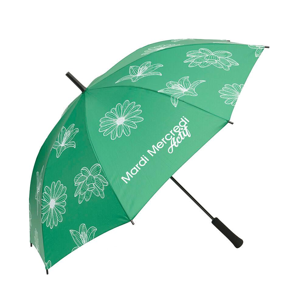 ALL OVER FLOWER PRINTED UMBRELLA_GREEN IVORY