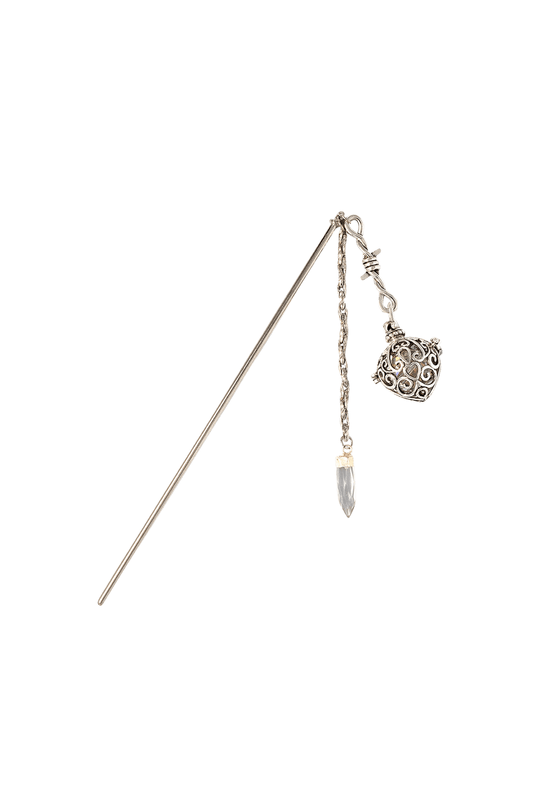 SIREN CRYSTAL LOCKET HAIR PIN - Crystal AB