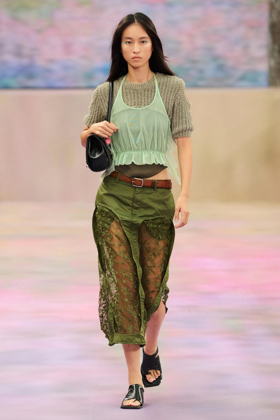 CUT-OUT COMBINATION KNIT TOP atb1315w(BEIGE)