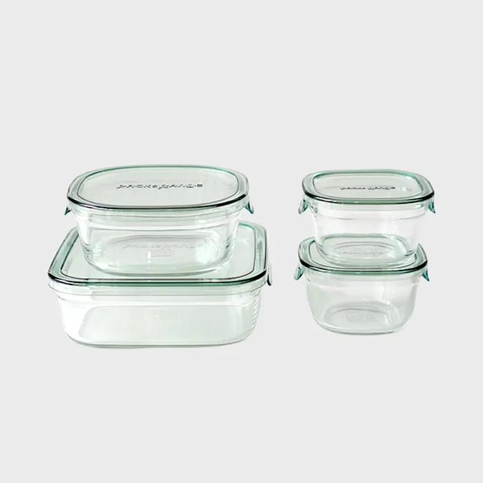 [이와키] IWAKI 팩&레인지 반찬통 - 그린 3종 세트 (총4pcs)
