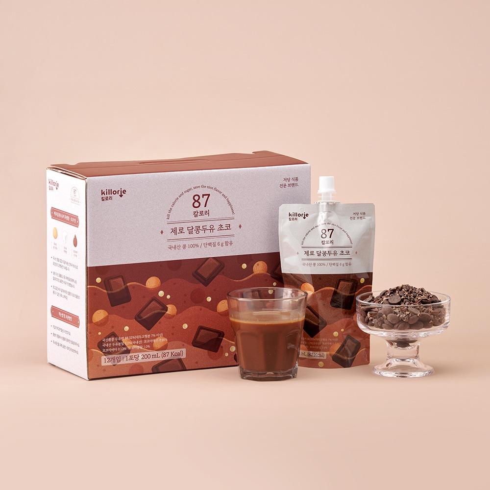 제로달콩두유 1 박스 초코 (200ml, 12포)