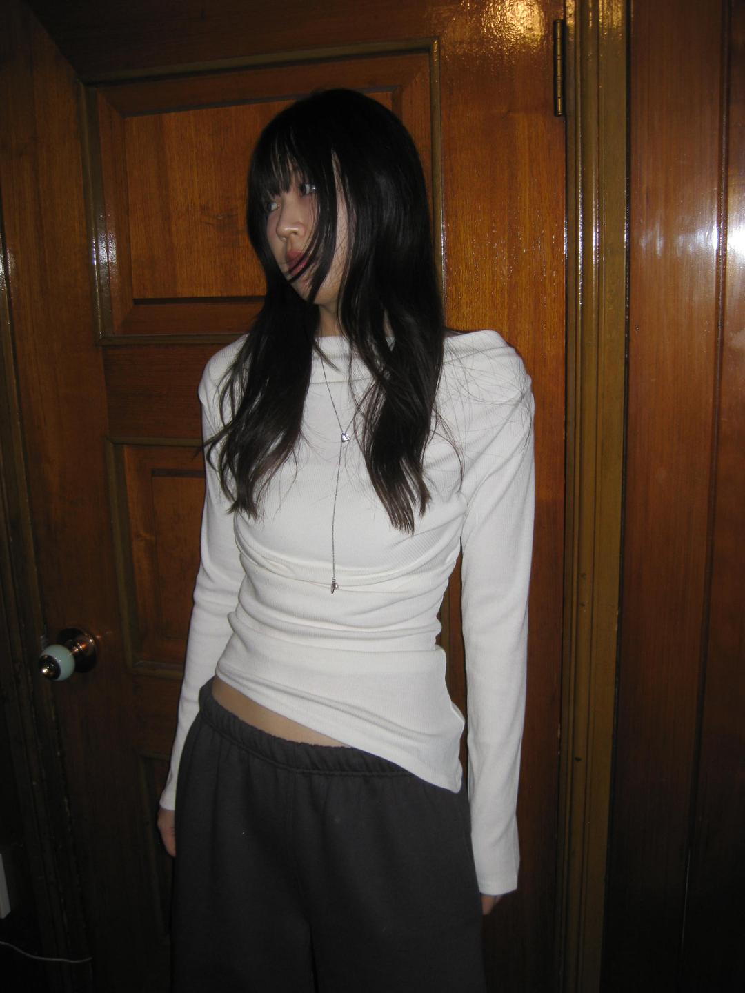 eve shirring T-shirt