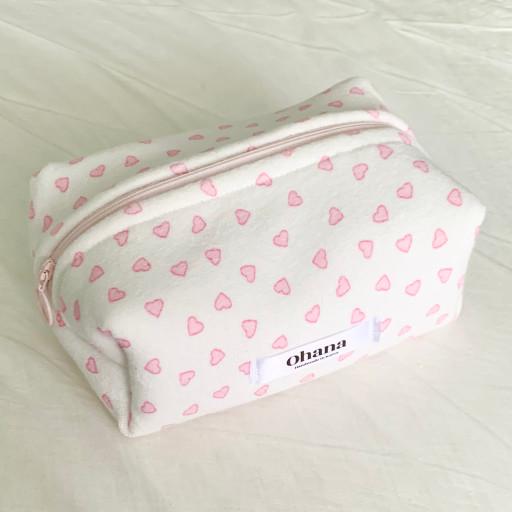 🧺테리 타올 핑크 하트 파우치💗