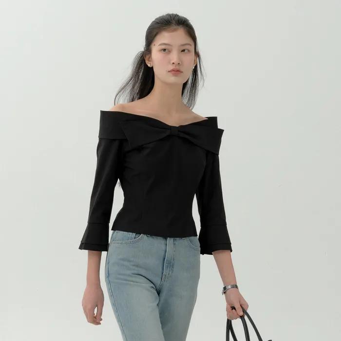 Sleeve Dear Ribbon Blouse_3Color