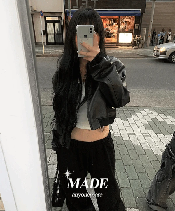 (🚀오늘출발)[new블랙🖤/MADE] 구트 레더 블루종 자켓