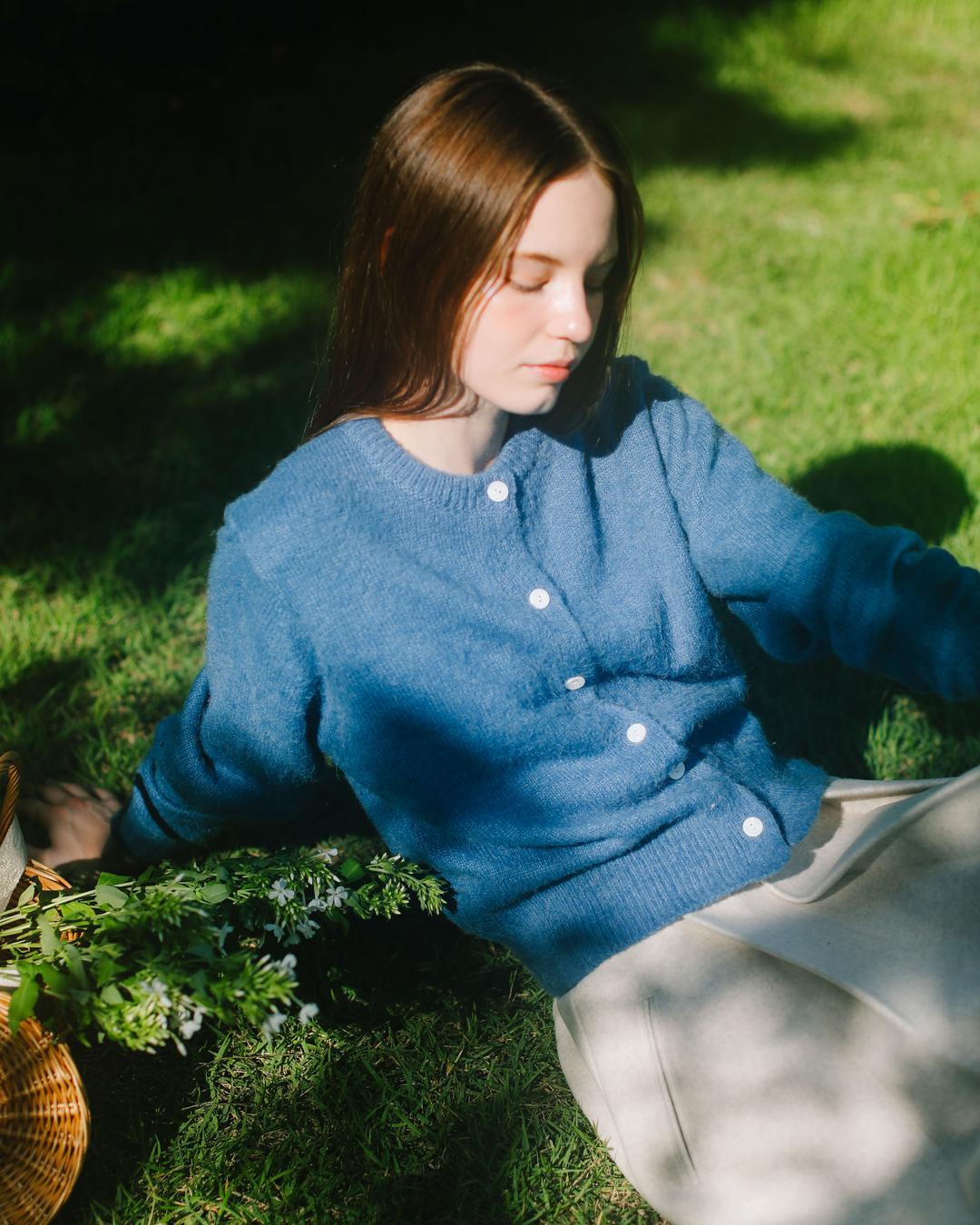 Mohair Brushed Cardigan Knit_V2_Blue