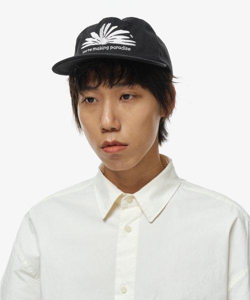 플라워 볼캡 블랙