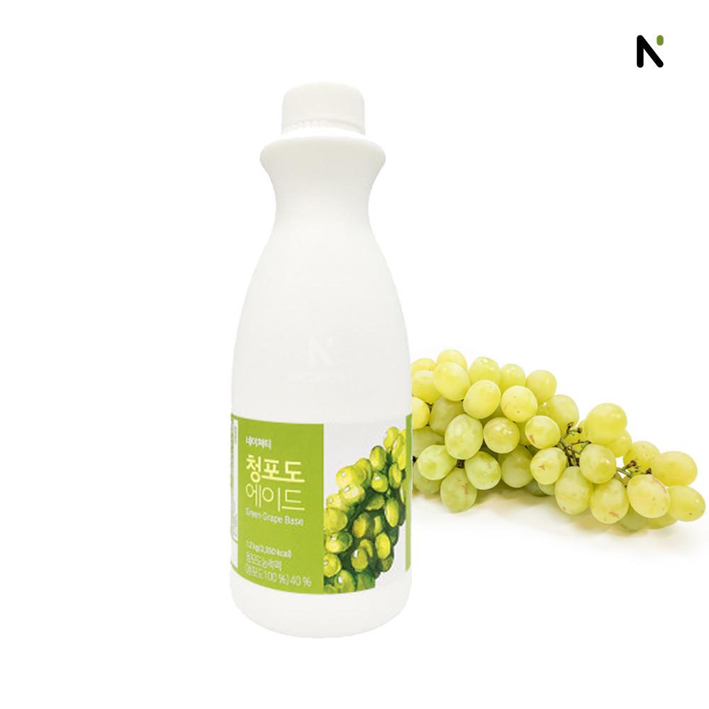 청포도 에이드 원액 1.2KG 리얼과육함유 음료베이스 아이스티 주스 [원산지:상세설명에 표시]