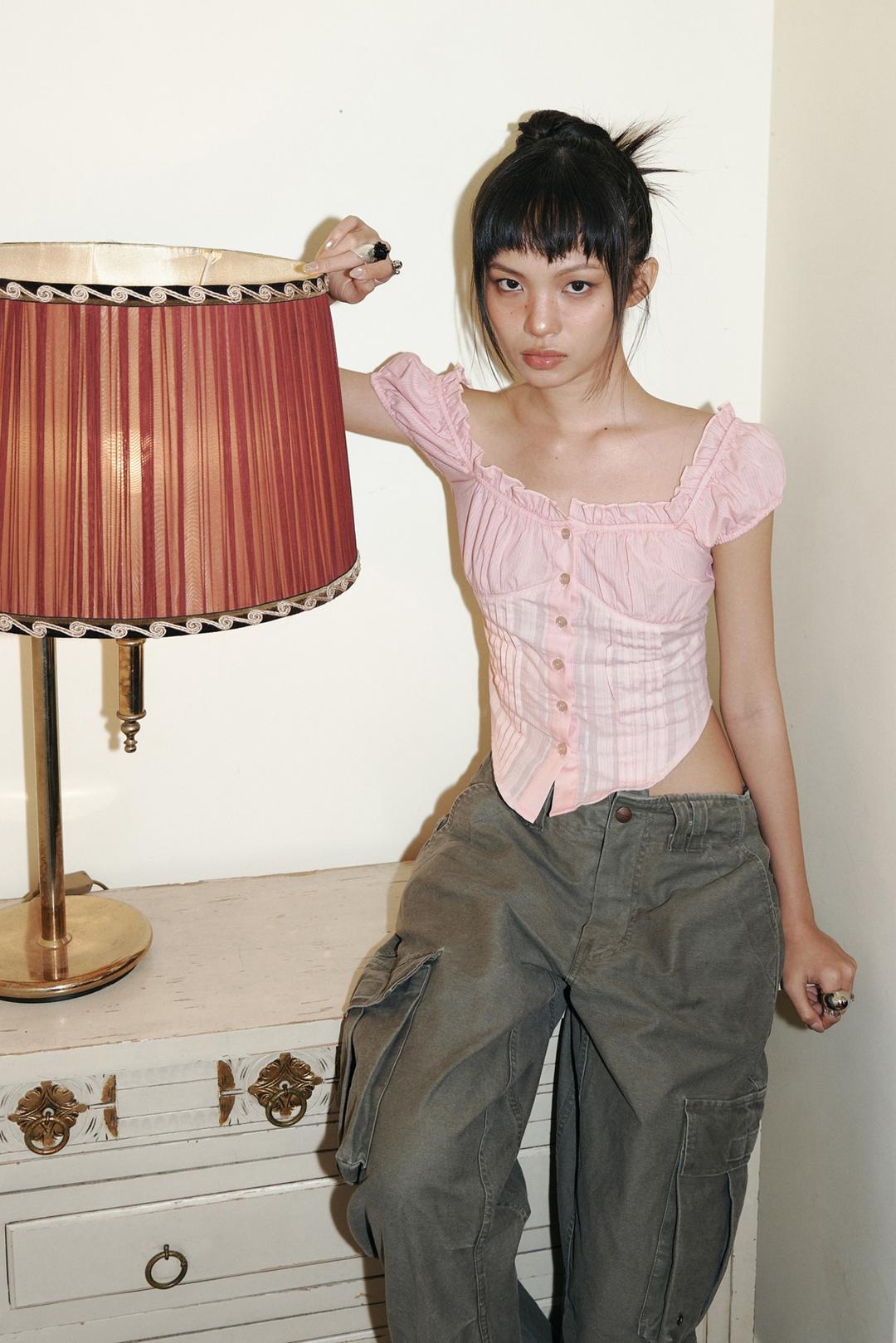 Cindy Shirt Top (Pink)