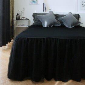 로맨틱 튜튜 베드스커트-블랙(슈퍼싱글)