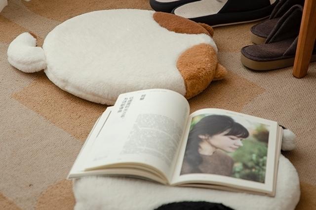 폭신한 고양이 메모리폼 겨울 원형 털 방석 2color