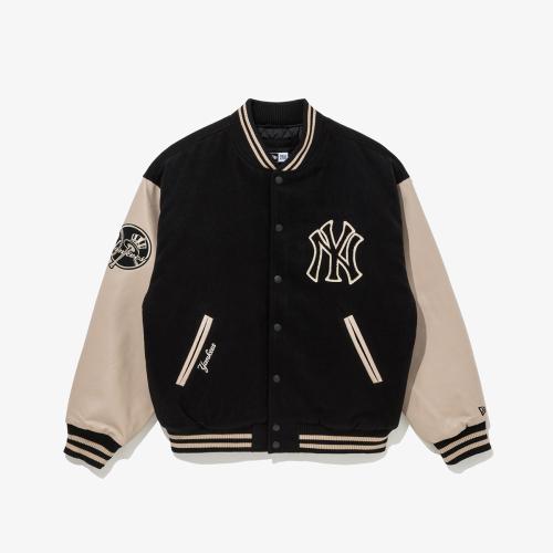 MLB 뉴욕 양키스 패치드 바시티 재킷 블랙 14742026