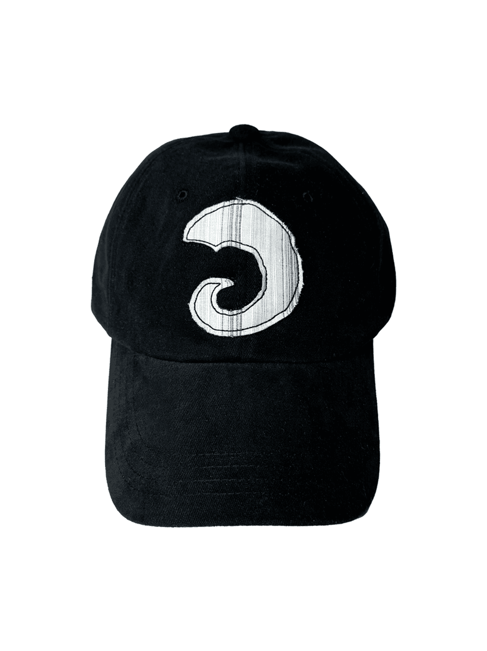 Horn Applique Ball Cap in Black
