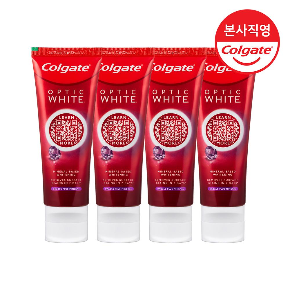 콜게이트 옵틱화이트 다즐링화이트 치약 100g 4개