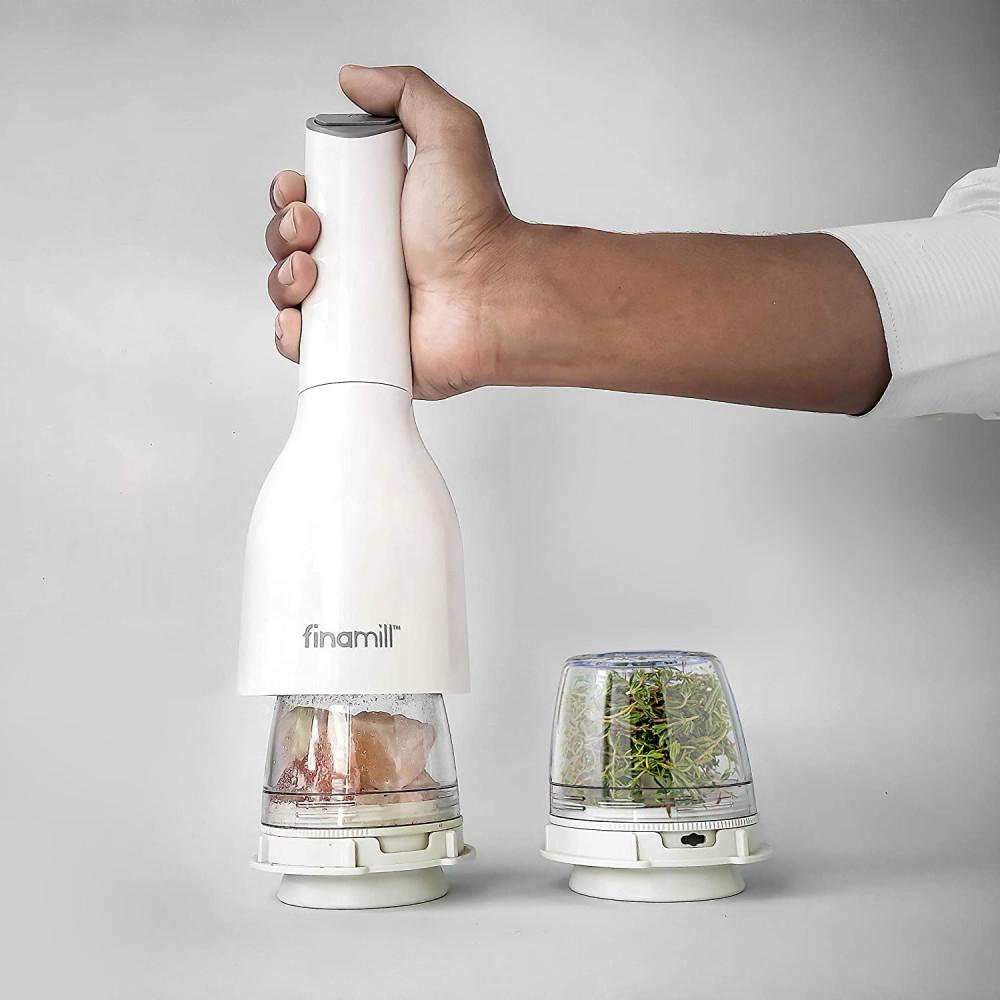 파이나밀 전동 그라인더 소금 후추 깨 갈이 화이트
