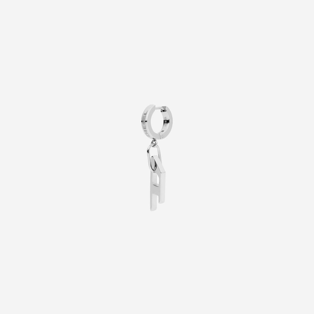 Diesel Dx1336 Stainless Steel Hoop Earring Silver