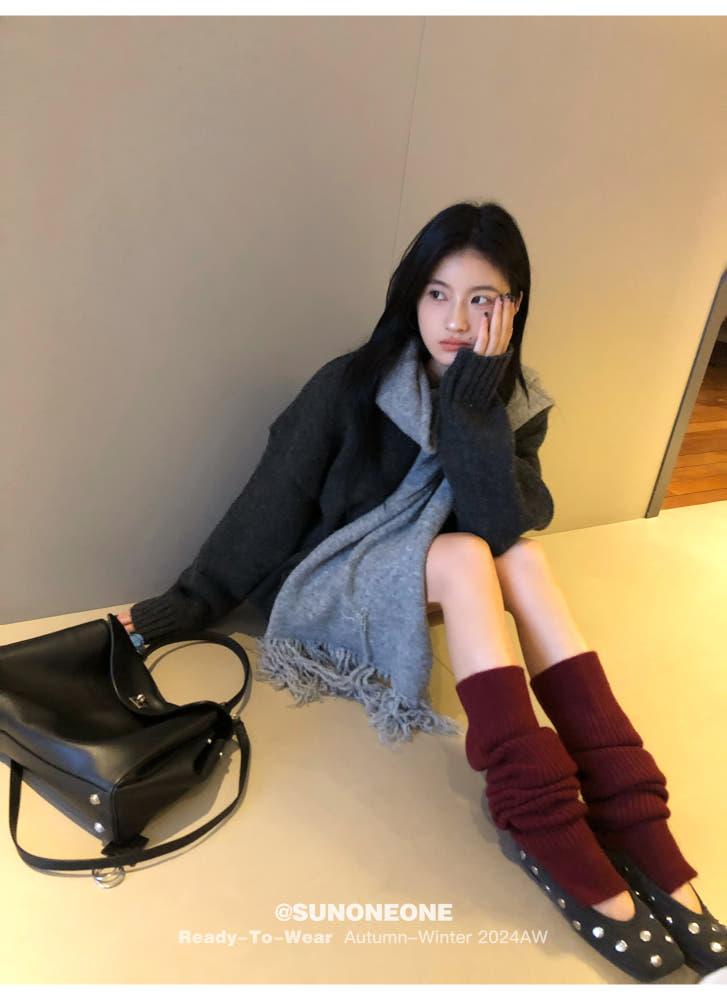 울 극세사 레그워머 (3col)