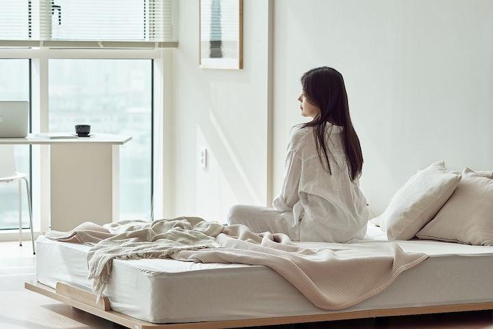 나른한선유 E0등급 저상형 무헤드 원목형 깔판 침대프레임 MS/S/SS/Q/K