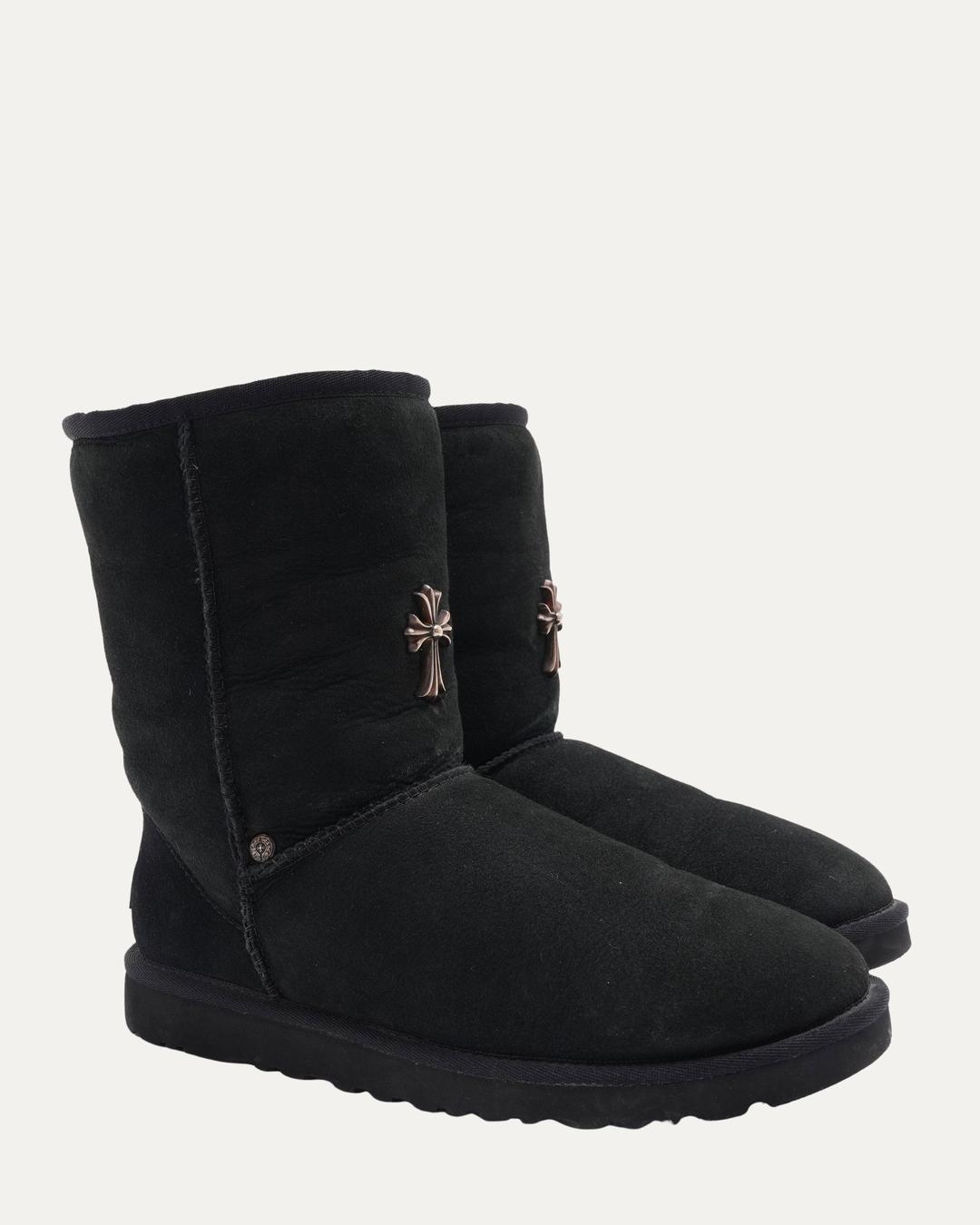 Uggs Cross Embellished Boots - 7.5 / Black