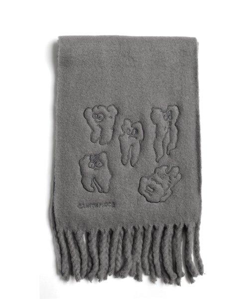 TEETH HEAVY BLEND MUFFLER (CHARCOAL)