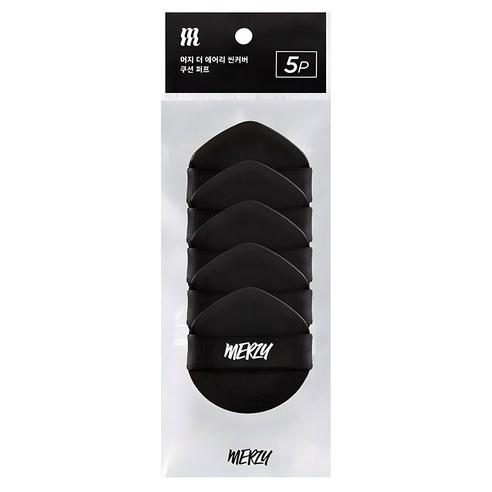 머지 더 에어리 씬 커버 쿠션 퍼프 5p, 블랙, 1개 - 페이스소품 | 쿠팡