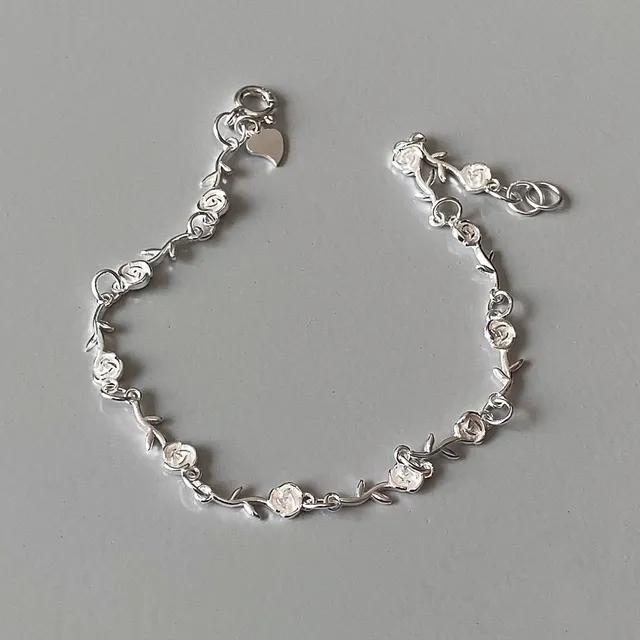 (925silver) Rose garden bracelet   은팔찌 / 유니크 / 페미닌 / 빈티지 / 장미팔찌