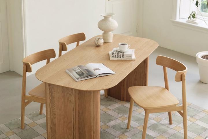 [무료배송] 베니 볼드 오크원목 식탁 4인 1600