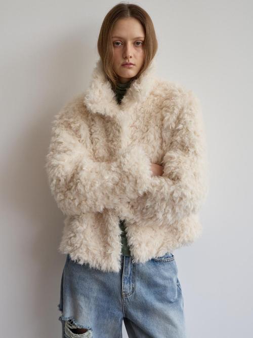 CURLY FUR REVERSIBLE JACKET(IV)