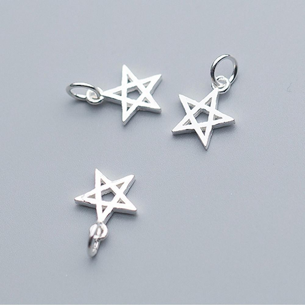 실버925 심플 별 펜던트 은 참  비즈공예 재료 부자재 팔찌만들기 DIY