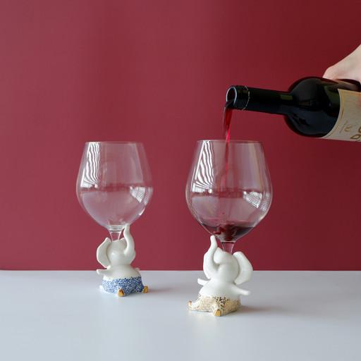 '조은, 쉼 Ceramics' 코끼리 와인잔