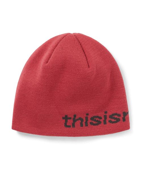 SP-Logo No Cuff Beanie Red Pink