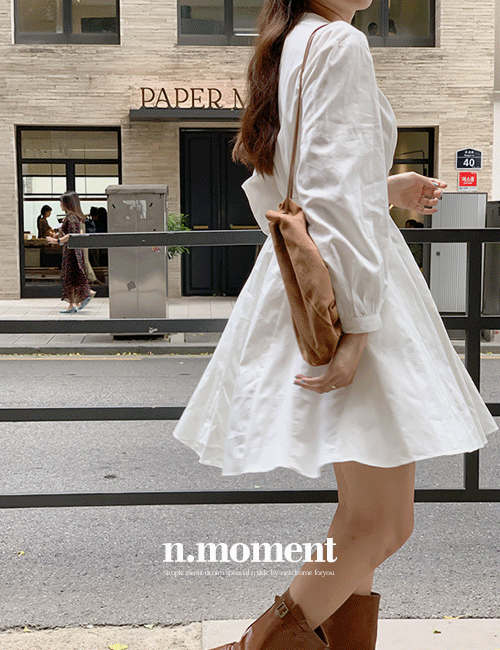 니썸 [단독][봄자가드/허리끈,여리핏][n.moment]로에자가드플레어원피스 - 2color