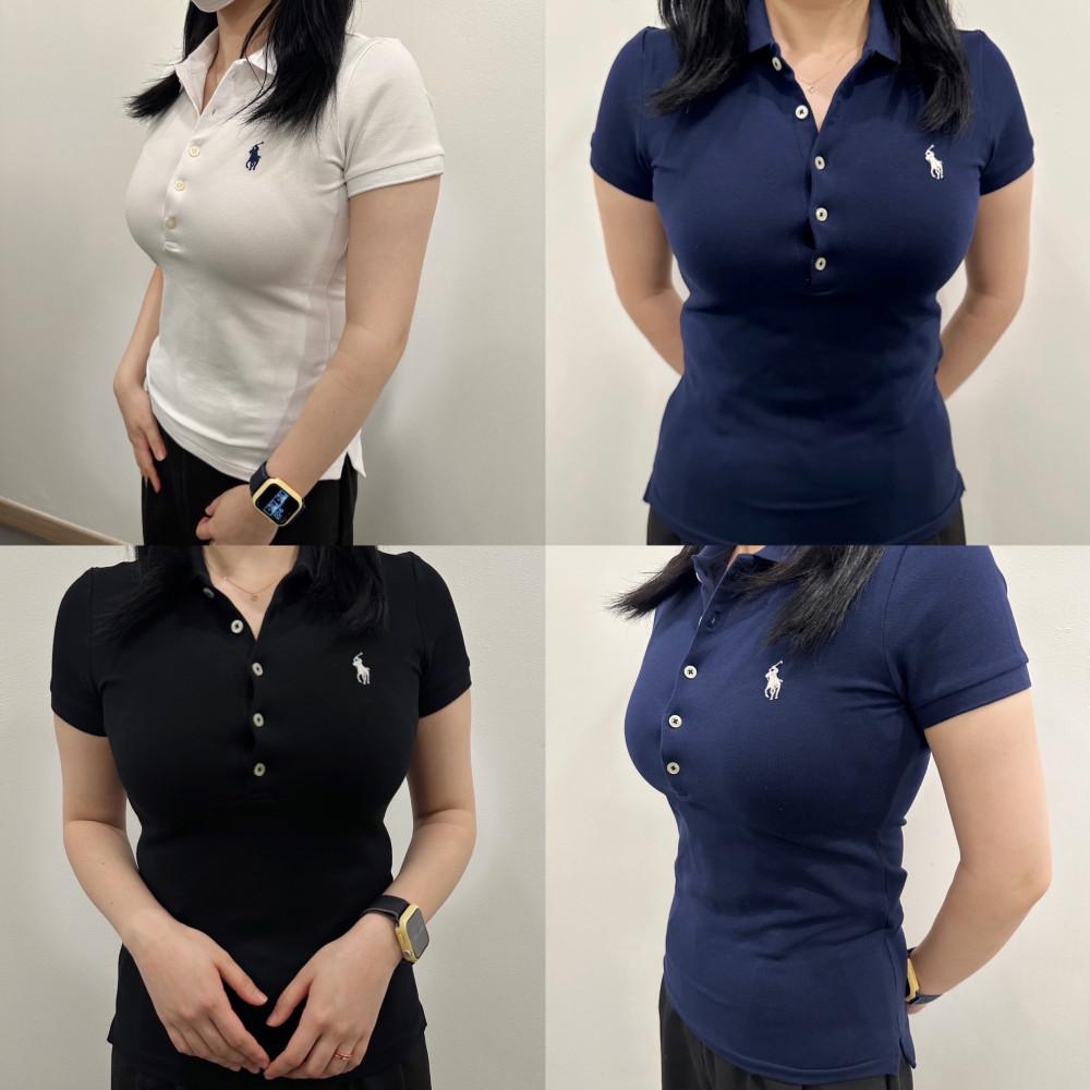 폴로 랄프로렌 여성 슬림핏 여성 카라티 PK 5버튼