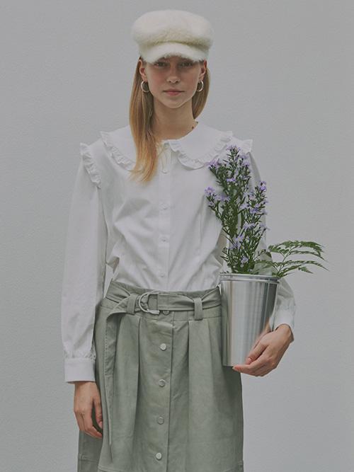 [윤승아,공효진,윤아,기은세,려원,이주영,김혜윤 착용]Joie Ruffle-trimmed Blouse_White