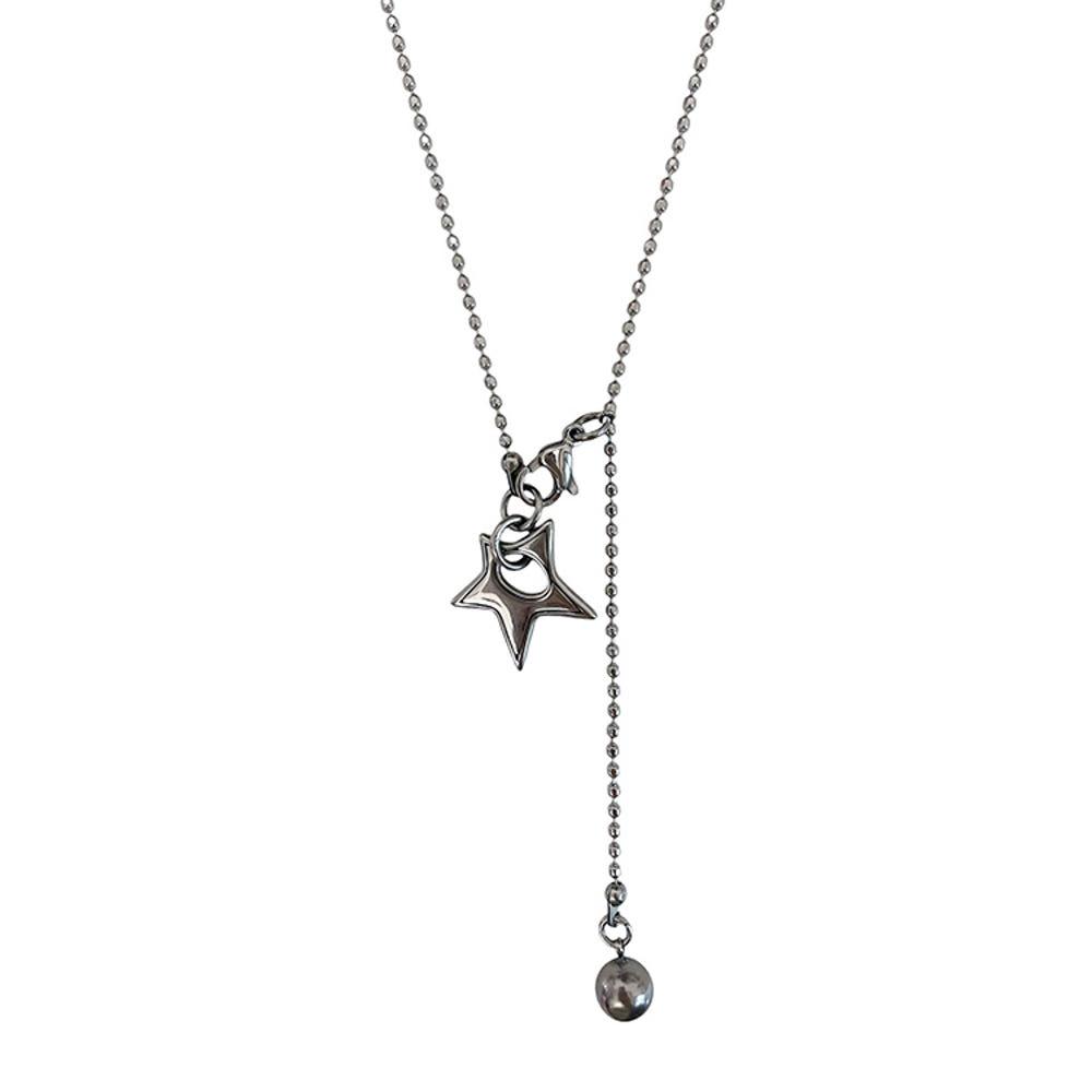 Drop Chain Star Necklace (Bold ver.)